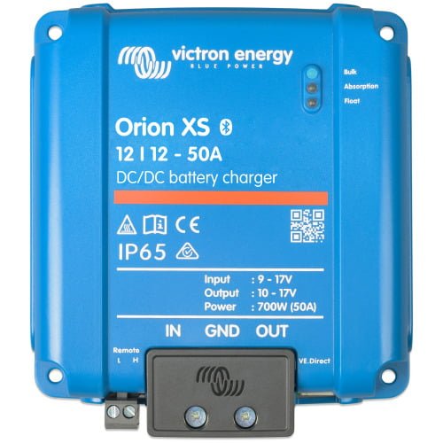 Ansicht von oben auf den Victron Orion XS 12/12-50A- ORI121217040 Wandler