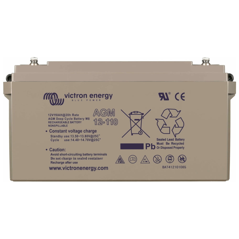 Victron 12V/110Ah AGM Deep Cycle Battery (M8) - BAT412101085