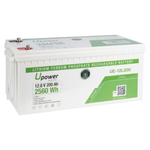 Bateria de lítio Upower 12.8V/200Ah - UE-12LI200