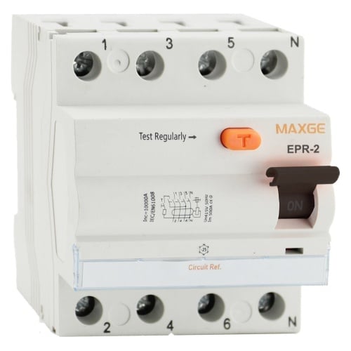 Maxge Alpha+ 4P differential, 40A, 300mA. Class A superimmunised. 10kA - EPR4A040300