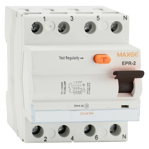 Diferencial Maxge Alpha+ 4P, 40A, 30mA. Clase A superinmunizado. 10kA