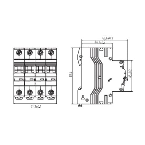 Maxge Alpha+ 4P, 40A, C-curve, 10kA