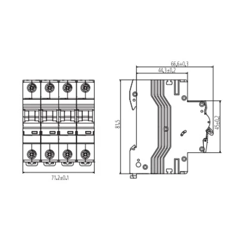 Magnetotermico Maxge Alpha+ 4P, 40A, curva C. 10kA