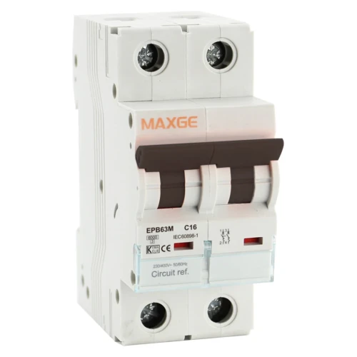 Magnetotermico Maxge Alpha+ 2P, 10A, curva C. 6kA