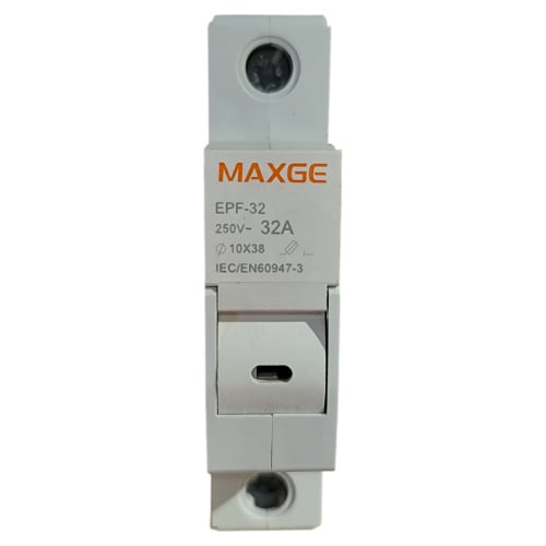 Zylindrischer Sicherungssockel 10x38mm 1P 32A. Maxge - EPF321