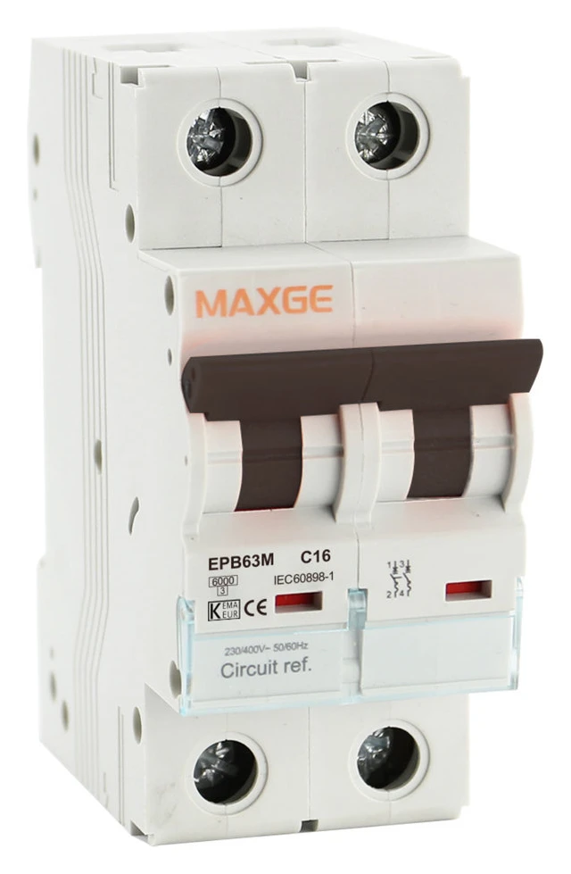 EPB63M_2Magnetotermico DC Alpha+ 500VDC 2P, 20A, curva C. 6kA - EPB63MDC2C20