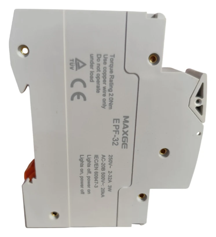 EPF321 Base portafusibles cilíndricos 10x38mm 1P 32A. Maxge