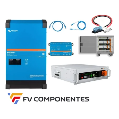 Kit Básico Aislada Victron Multiplus II 48/5000 + Pytes V5 + Cerbo GX + Caja V-BOX-IC Pytes