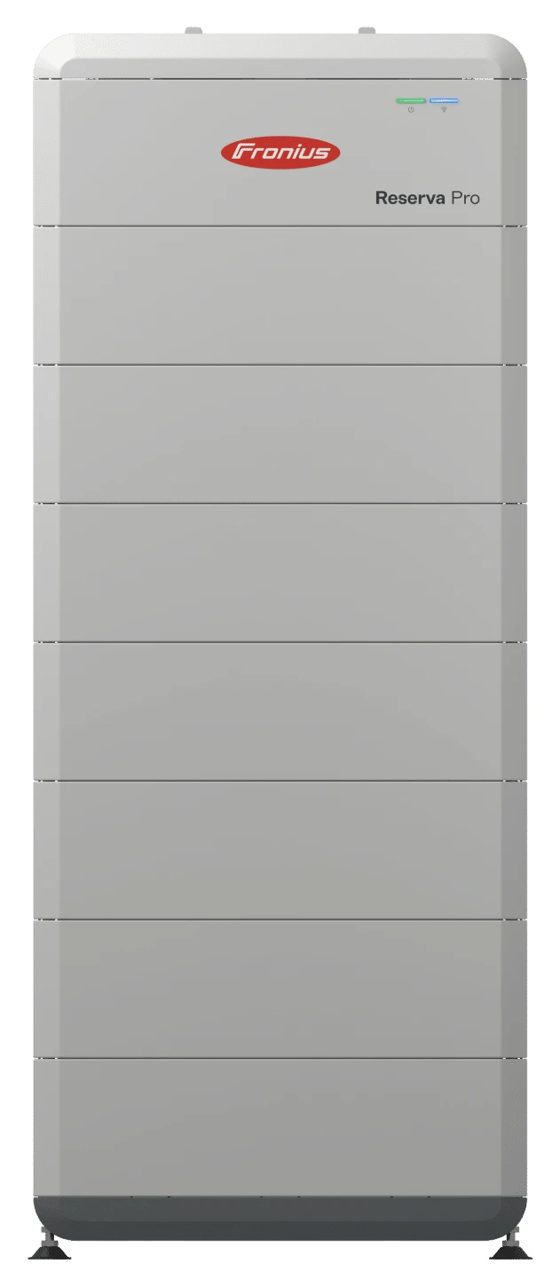 Fronius Reserva PRO-Batterie 28,0 kWh Fronius Reserva PRO 28,0-kWh-Batterie mit sieben Modulen – Vorderansicht