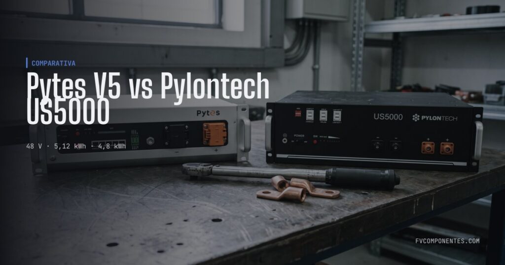 Pytes V5 vs Pylontech US5000 — guia técnico da FV Componentes