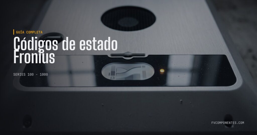 Códigos de estado da Fronius — guia técnico da FV Componentes