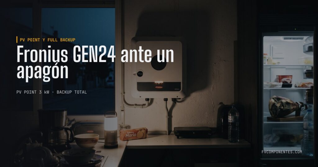 Fronius GEN24 em caso de falha de energia — guia técnico da FV Componentes
