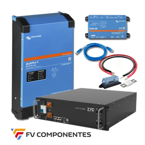 FVComponentes.com - Tienda solar especializada en Victron Energy 42 kIt Aislada Multiuplus II 3kVA + ZYC SIMPO 5000i
