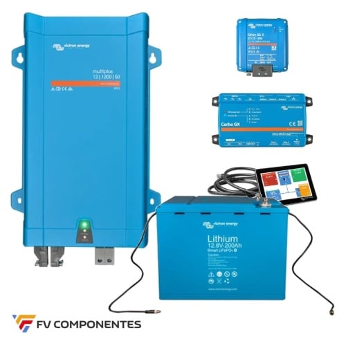 Victron Multiplus 12/1200 Solar Camper Kit – 200Ah Lithium – Full