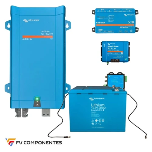Kit Solar Camper Victron Multiplus 12/1200 - Litio 200Ah - Lite