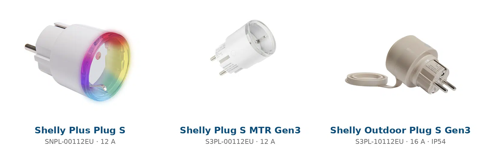 Shelly + Victron : guide complet des relais, compteurs et contacteurs pour tirer parti des excédents photovoltaïques 3 Prises intelligentes Shelly compatibles avec Victron : Plus Plug S, Plug S MTR Gen3 et Outdoor Plug S Gen3