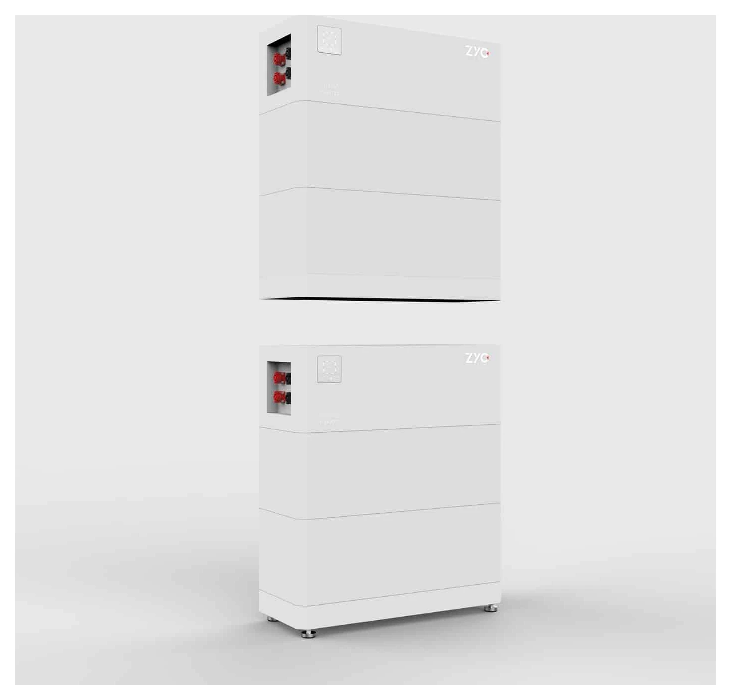 Akku ZYC SIMPO FlexVolt – Explosionszeichnung der Module und des BMS Aufschlüsselung des Systems ZYC SIMPO FlexVolt: 8-kWh-Module und BMS-Einheit