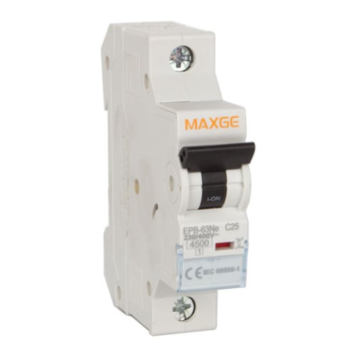 Disjuntor magnetotérmico Maxge Alpha+ EPB63ME 1P+N, curva C, 6 kA